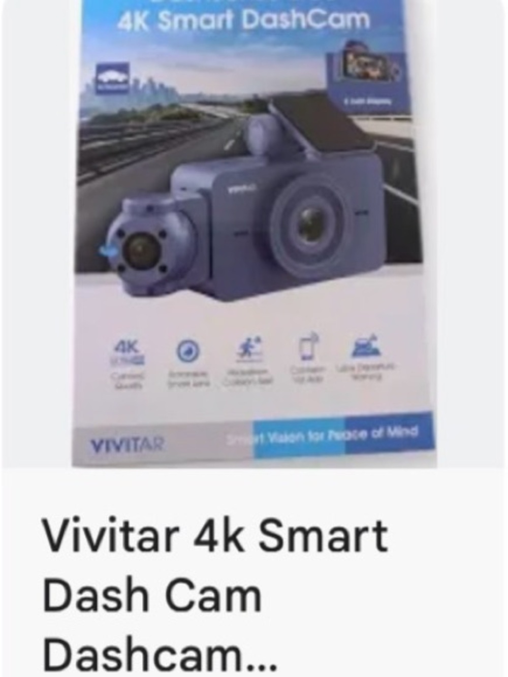 4K Smart Dash Cam - Blue